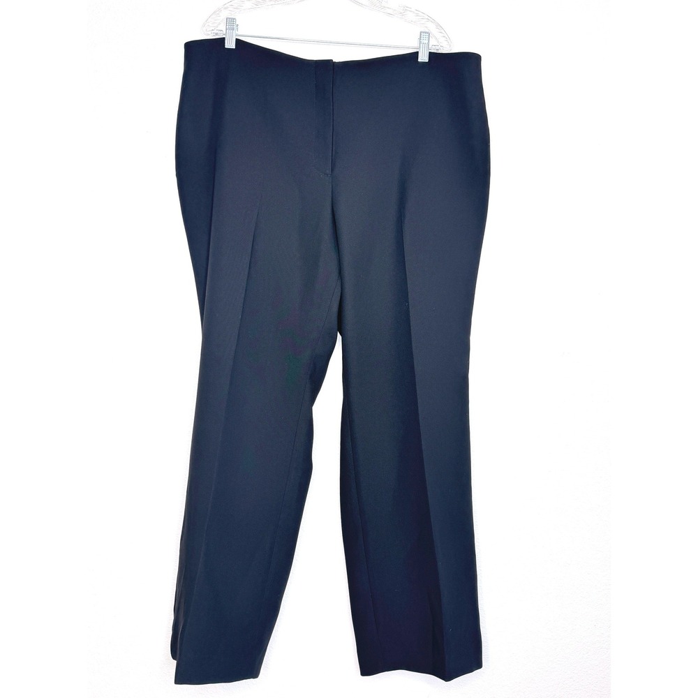 TALBOTS Plus Petite Black Dress Pants Trousers 20WP Wide Leg High Rise Office